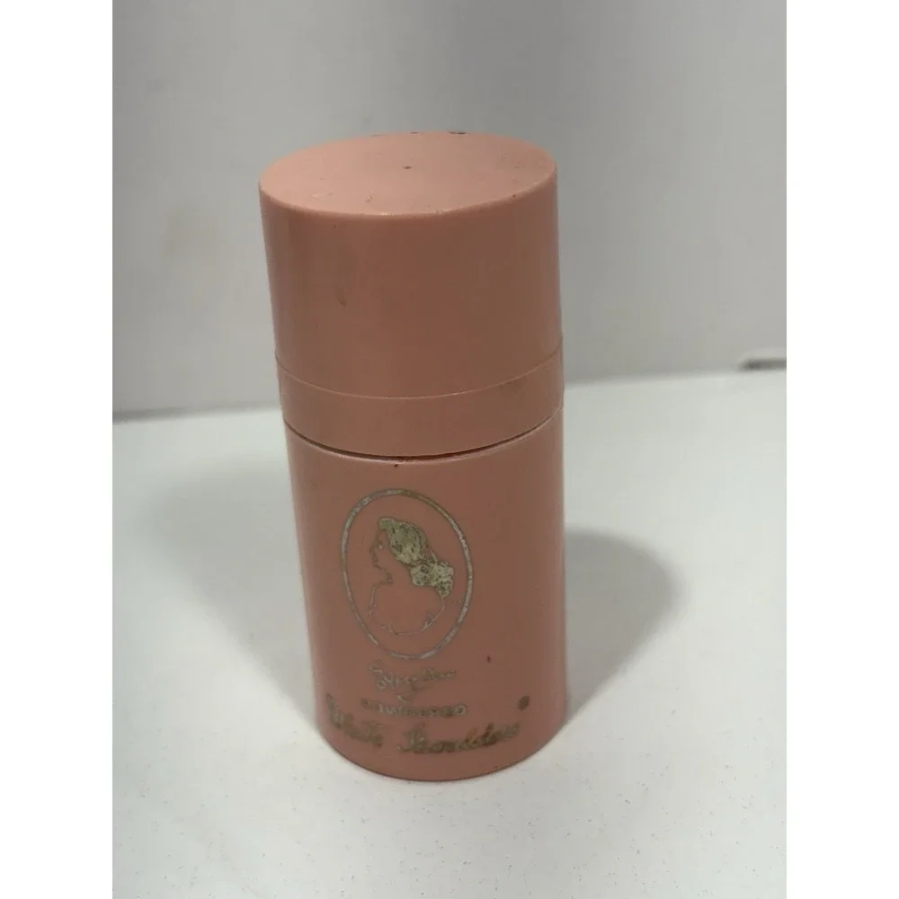 Vintage Evyan‎ Powdered White Shoulders Perfumed Talc Shaker Pink Small Read**